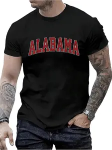 100% Cotton Alabama AL Vintage Sports Design Gifts Men Women Boy Girl T-Shirt