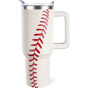 40oz Baseball Tumbler Baseball Gifts Stuff for Men Women Gift for Coach Lovers Fan Mom Stainless Steel Cup