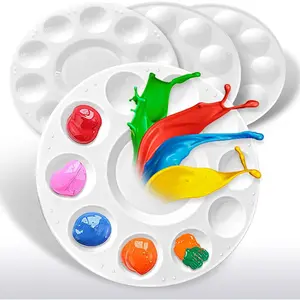 4Pcs Paint Tray Palettes Plastic Paint Pallet Holder for Kids Painting or Birthday Painting Party