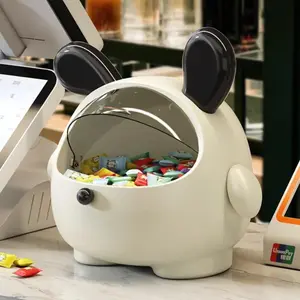 Large Capacity Storage Box, Multi-Function Lovely Home Organizer, Creative Cartoon Design, Durable Plastic Cover, Ideal for Keys & More, Dustproof Organizer Boxes