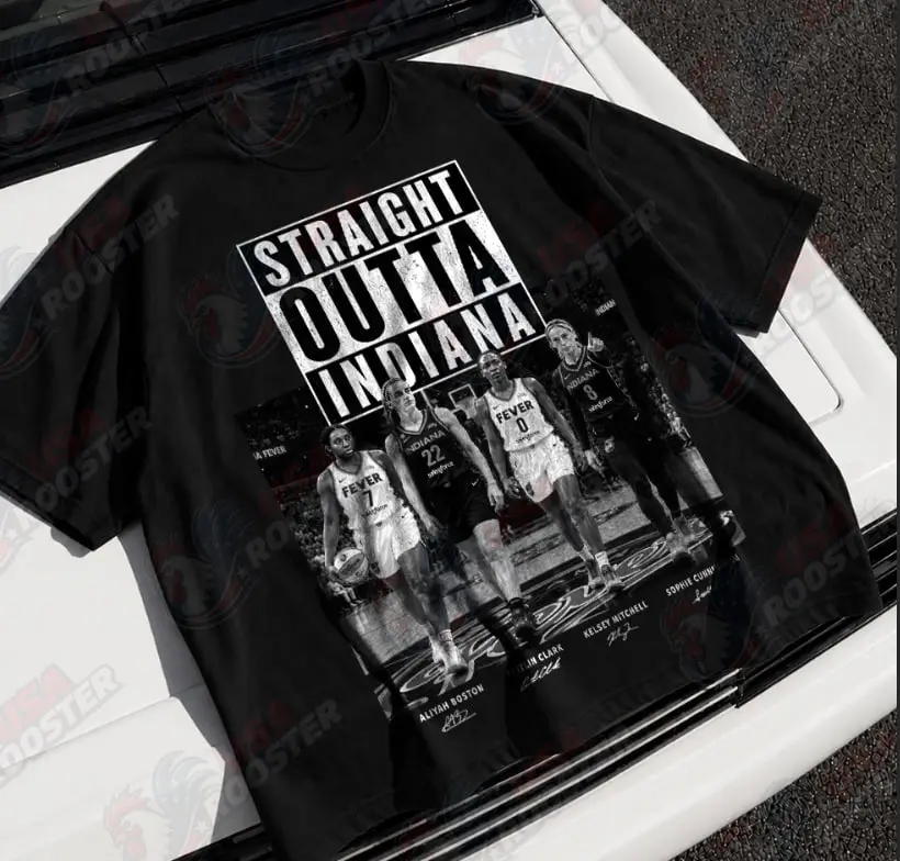 Straight Outta Indiana Shirt – Indiana Fever Basketball Fan Graphic T-Shirt