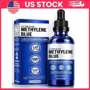 Ultra-Pure 1% Methylene Blue Drops, 99.9% Purity, Third-Party Lab Tested, Alcohol & Formaldehyde Free, Pharmaceutical Grade Liquid Solution, 60 ml, Premium Laboratory & Educational Use, Valentine’s Day Gift For her | methylene blue for humans, Vitamin C