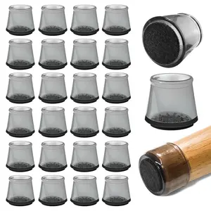 Chair Leg Floor Protectors - Anti-Slip Rubber Covers for Hardwood Floors