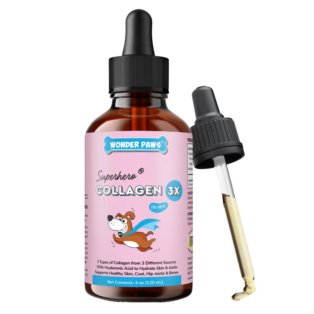 Wonder Paws Collagen 3X for Dogs - Skin & Coat Support with Hyaluronic Acid for...
