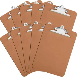 10 Pack Hardboard Office Clipboards - A4 Letter Size, ECO Friendly Clipboard for Office School Daily Use