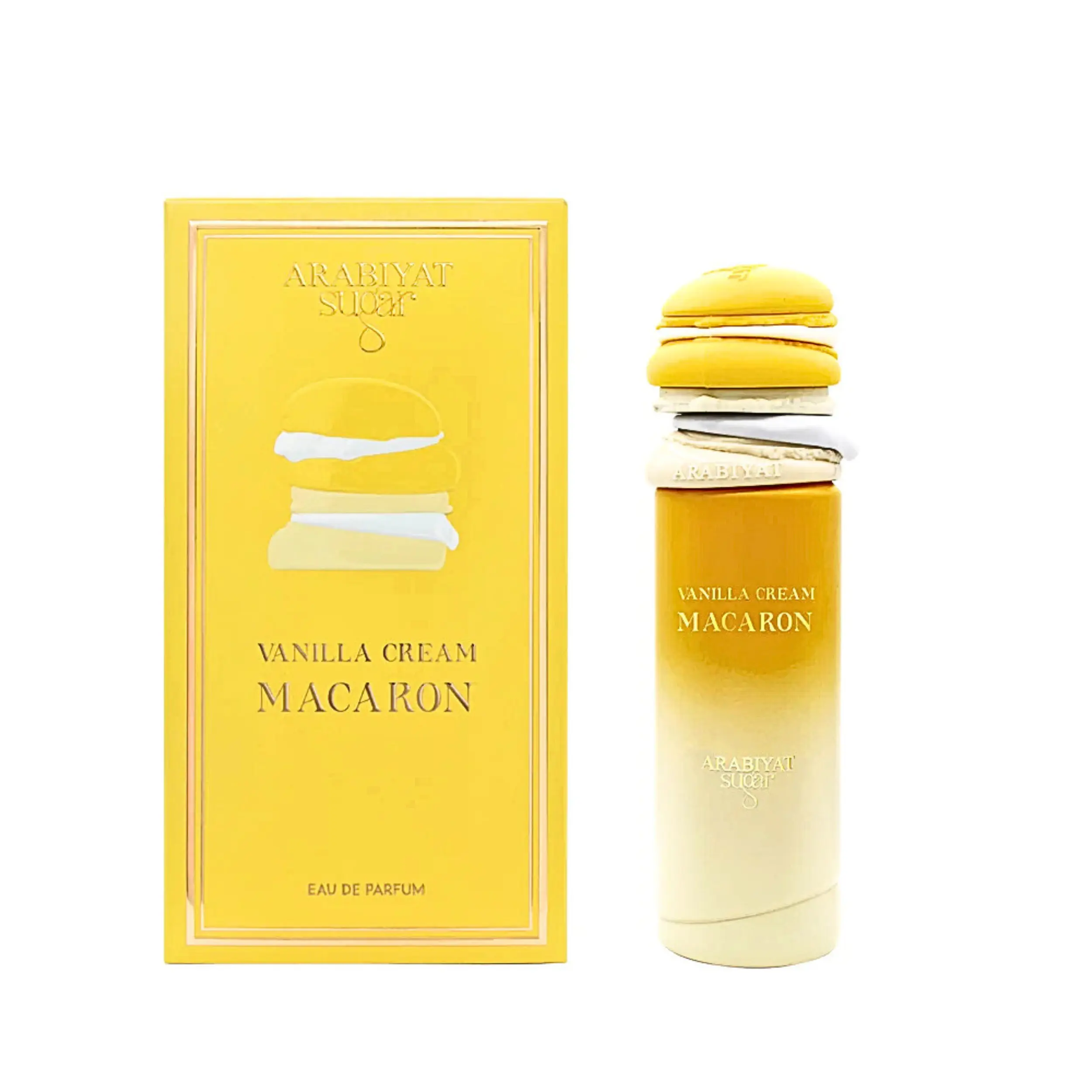 Arabiyat Unisex Sugar Vanilla Cream Macaron Eau De Parfum (EDP) - 3.4fl.oz Bottle Perfume, EDP Fragranced Liquid, Rich Sweet Banana & Chantilly Cream Fragrance That Starts With A, Single Item