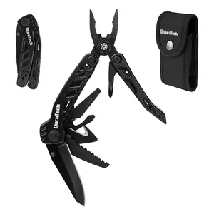 #fathersdaygift DURATECH 11-in-1 Multitool Knife, Gift for Men, Stainless Steel Multi Tool Pocket Knife with Large Blade, Pliers, Screwdrivers, Saw, EDC Multitool with Oxford Sheath for Outdoor, Camping, Survival