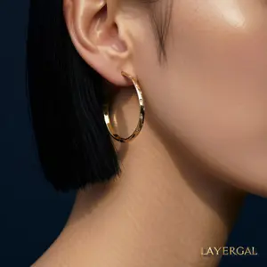 LG049 Shining Hoop(20/30mm) M Earrings
