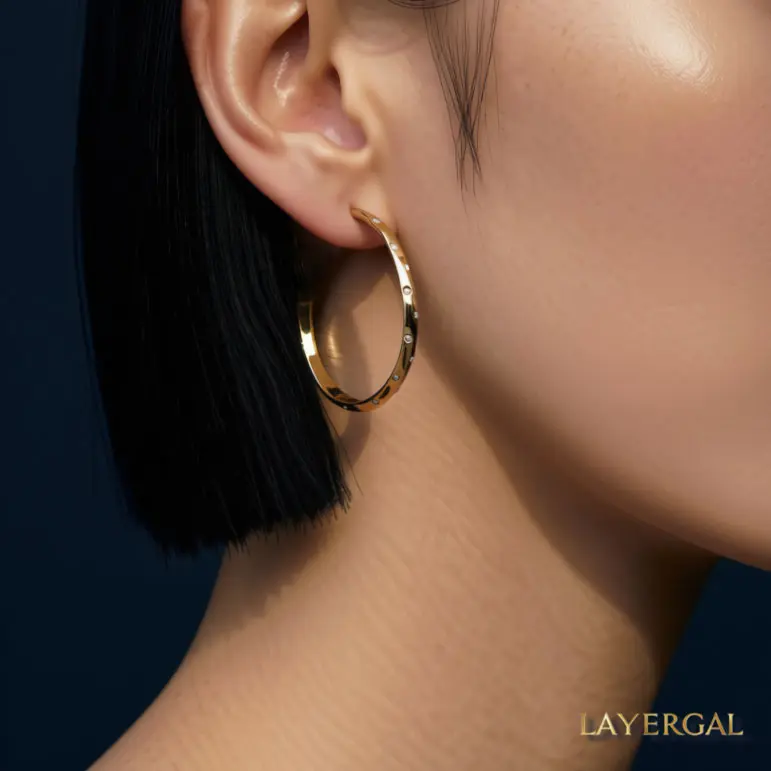 LG049 Shining Hoop(20/30mm) M Earrings