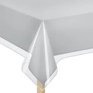 Elaine Karen Clear Plastic Table Cover Protector 100% Waterproof Table Protector Crystal Clear Plastic Tablecloth Cover for Dining Table Heavy Duty Vinyl, 54" X 72" Oval