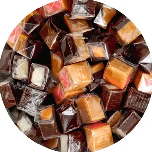 Assorted Caramel Squares Candy, 2 Pound Bulk Bag (Approximately 125 pieces), Assorted Flavored Caramel Cubes, Individually Wrapped Chewy Candy