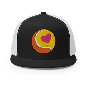 BT Love Ball Orange - 3D Puff - 5 Panel Trucker Cap | Yupoong 6006