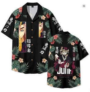 Hot new 2026 Demon Slayer Anime hawaiian shirt, Men Woman 3D Print Cosplay Zenitsu Tomioka Tanjiro Nezuko Unisex Hawaiian shirt,, Anime Hawaiian Shirt,Vintage Streetwear Hawaiian shirt, Casual Hawaiian shirt outfits, Unisex, Trendy Hawaiian shirt