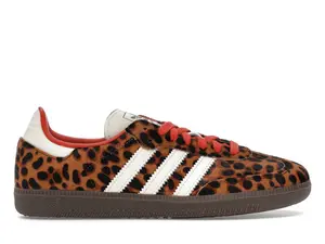 adidas Samba OG Preloved Red Leopard Women's Perfect Casual Daily Lifestyle Sneaker Fashion Footwear Gym Walking Shoe Running Sneaker Girl