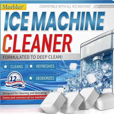 Multi-Purpose Descaling Mineral Remover Tablet-Based Kitchen Cleaners - 12 Unscented Nickel-Safe Solid Tablets for Opal, Kitchenaid, GE Profile Countertop & Nugget Ice Machines