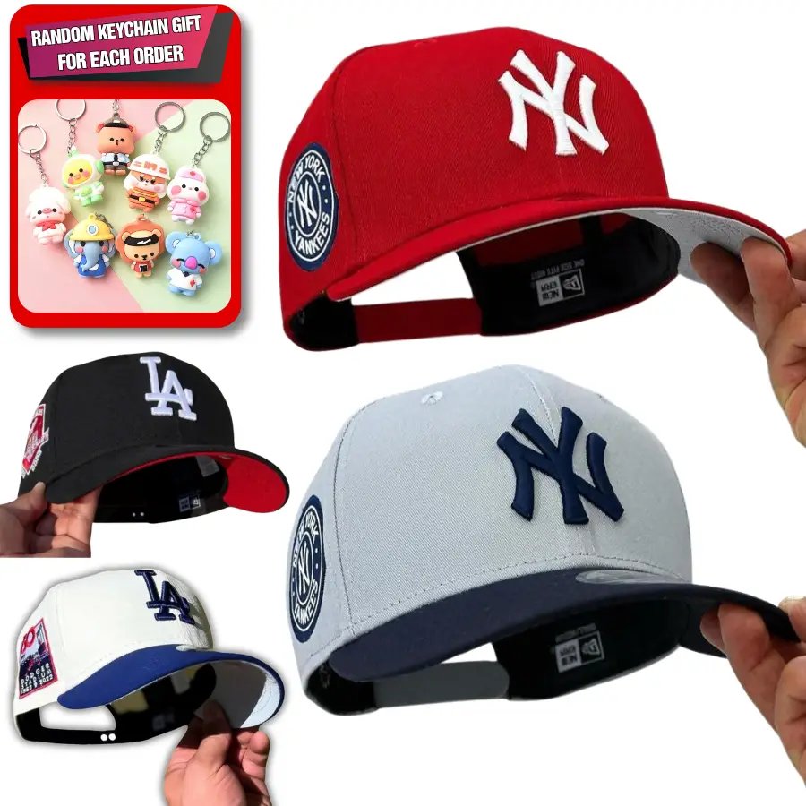 New Era NY 9FORTY Hat - Red Baseball Cap for Men & Women Soft Breathable Cotton Adjustable Fit Metal Buckle Closure All Seasons Wear United States Des