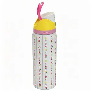 Owala 32oz Cute Floral Insulated Water Bottle, Double Wall Portable Leakproof Travel Kettle, Reusable Outdoor Camping Sports Drinkware fathersdaygiftideas