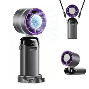 2026 New 4-in-1 portable refrigeration handheld turbo fan with 200 speed settings,21,000 revolutions per minute,12hour cooling, digital display,USB charging, Foldable for Summer Travel Vacation Essentials& Outdoor Activities cool fan.#Summervibes
