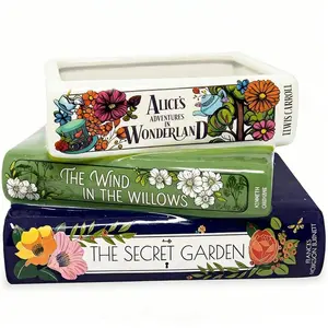 Handmade Book Planter Small Ceramic Planter Alice/Wind in The Willows/Secret Garden Home Decor