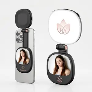 Kayoura Magnetic Selfie Phone Light - MagSafe Compatible 360° Rotatable LED Fill Light for iPhone & Android - Portable Video Light for Mirror Selfies, TikTok, Photography, Zoom & Video Calls portable ringlight vlog lighting rechargeable mini cellphone lam