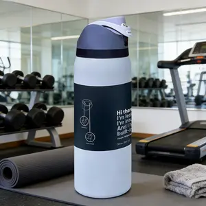 0w-(Aurora White) double drink stainless steel bicycle kettle with straw, single hand press open cover outdoor sports water bottle, 32OZ/945ml- straw 100% leak-proof,Suitable for outdoor sports, climbing, gym and travel，Halloween Day