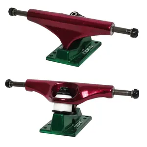 Core Hollow Trucks 5.5 (8.25") Anodized Red With Green Base (Hollow Kingpin)
