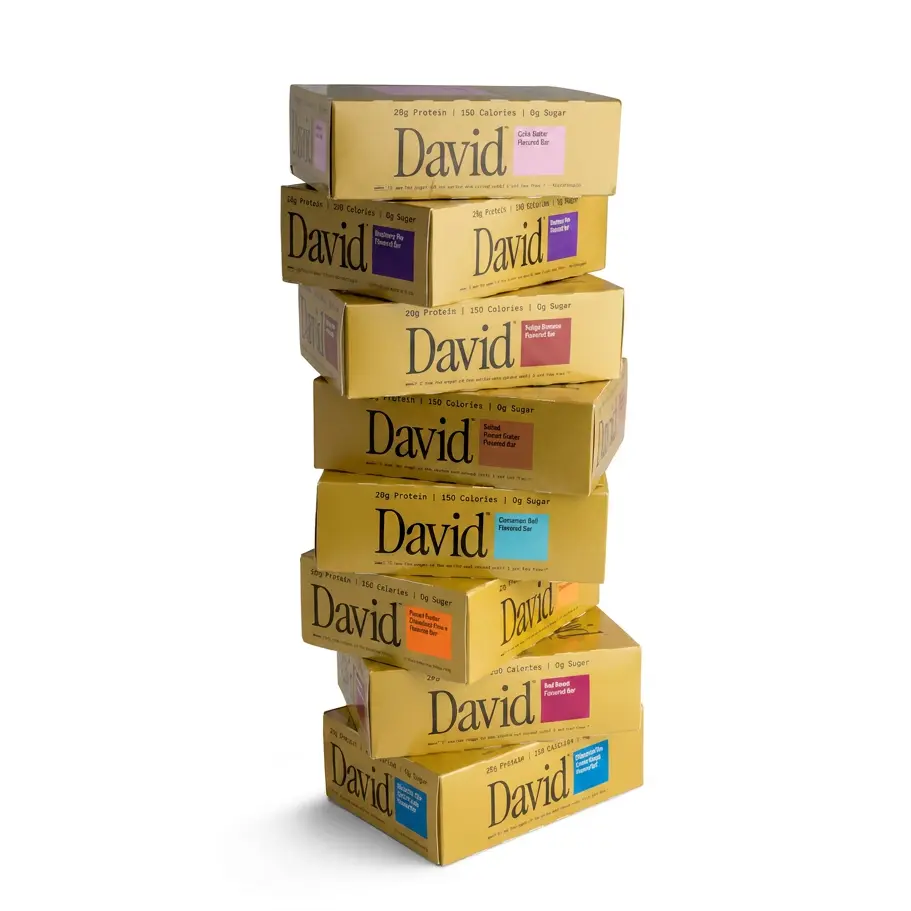David Protein Gold Bars | 28g Protein, 150 Calories, 0g Sugar