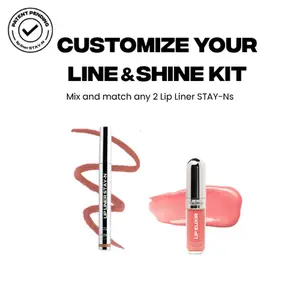 SACHEU Build Your Own Line & Shine Lip Kit - Lip liner STAY-N & Lip Glaze Elixir DUO