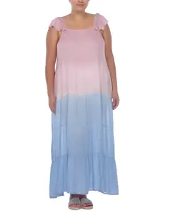 Raviya Women's Plus Size Ombré Off-The-Shoulder Maxi Dress Cover-Up