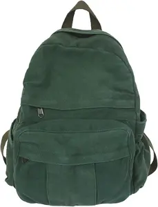 Laptop Backpack for Women Travel Canvas Backpack for Women  Green Aesthetic Backpack for School