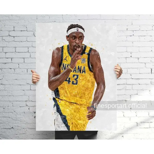 Pascal Siakam Indiana Fan T-Shirt Sports Wall Art Tee For Man Cave, Gift, Kids Room Decor