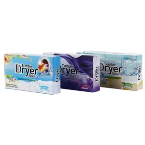Lavender Dryer Sheets, 1 Box Natural Fabric Softener Sheets, Plant Lavender Lily Fragrance Laundry Softener, Fabric Softening Sheet