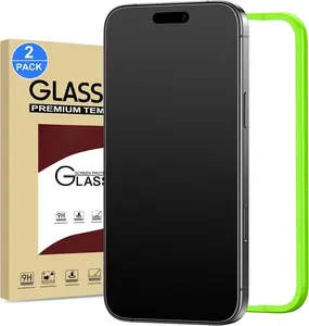 2 Pack Matte Glass Screen Protector for  17 Pro Max 6.9-inch with Installation Frame, Anti-Glare Anti-Fingerprint, 9H Tempered Glass Film, Case Friendly