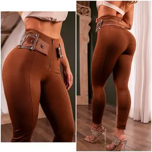 Leggins hebilla2 Correa cafe