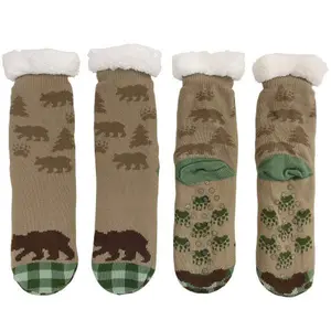 Cozy Moments Northwoods Bear Sherpa Socks
