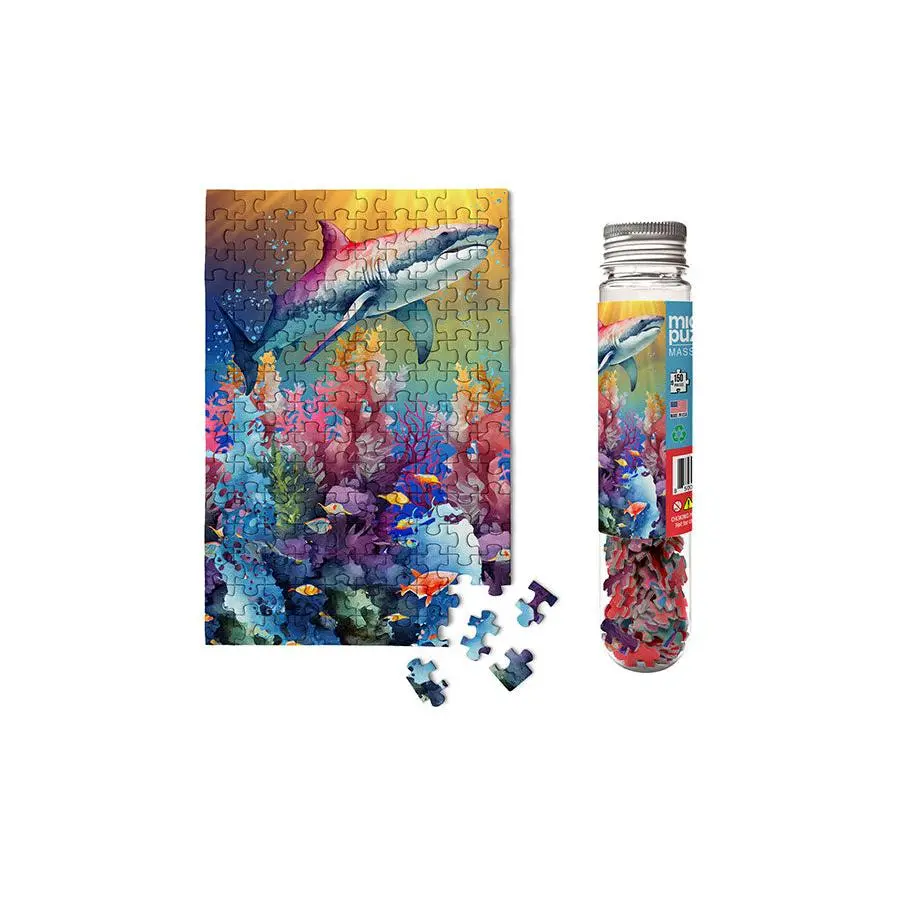 Shark Reef - Marine Life Micro Mini Tiny Jigsaw Puzzle Shark Tank