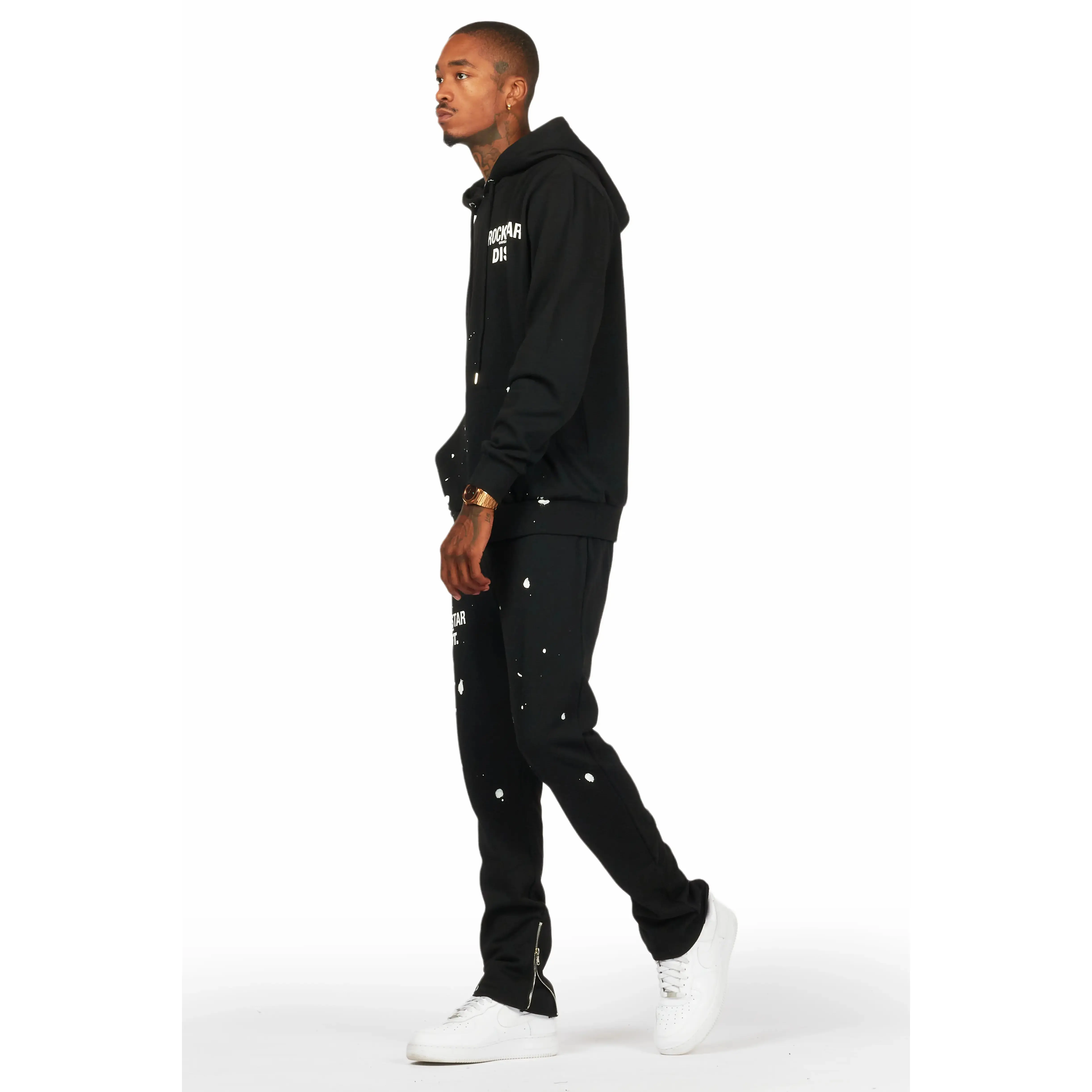 Raffer Black Slim Fit Track Set - TikTok Shop