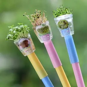 Creative Planting Pen Set, Neutral Ink DIY Mini Potted Plants (prosperity Flower, Rich Flower), Office Signature Gift, Art Supplies