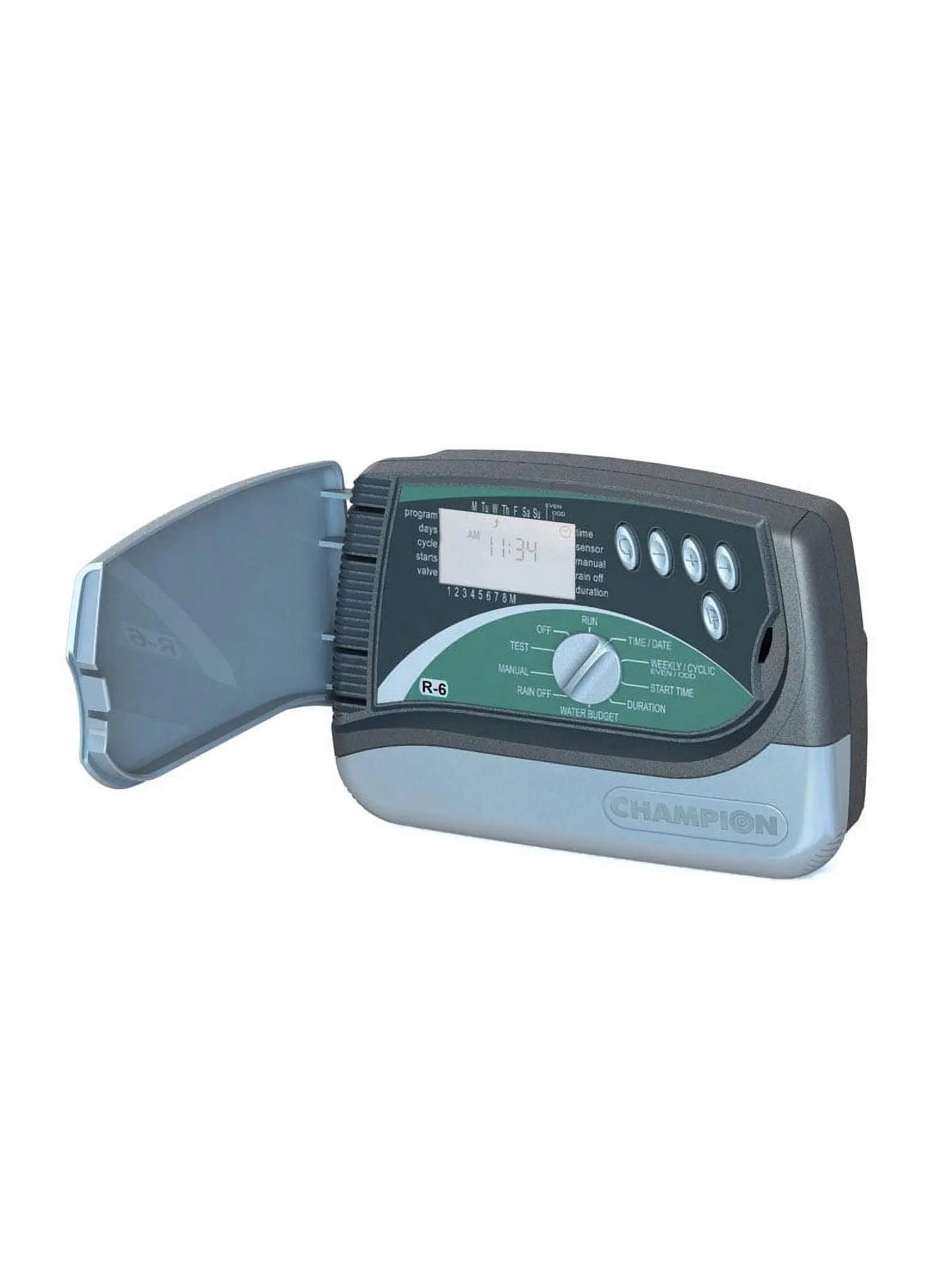 Champion Irrigation Programmable 6-Zone Indoor Sprinkler Timer with Digital Display, Rain Delay Feature