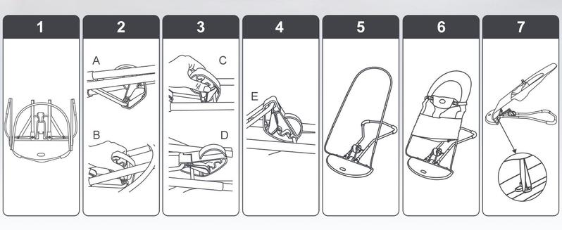 【New Year Gift】 Portable Baby Bouncer Seat for Babies 4-18 Months, 100% Cotton Fabrics, 3 Modes of use with Rocker and Stationary Options, Infant Rocker Chair with Hanging Toys Swing Set Swing Trainer Newborn Sensory