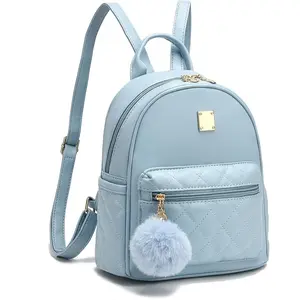 Girls Fashion Mini Backpack Purse Small Cute Plaid Leather Women Backpacks Little Bag