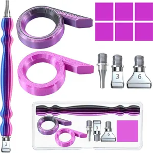 DIY Diamond Painting Pen Set, 2-Piece Mosaic Making Tool Kit with Metal Tip, Gem Art Brush, Label Pearl Scraper, DIY Craft Enthusiasts Tools