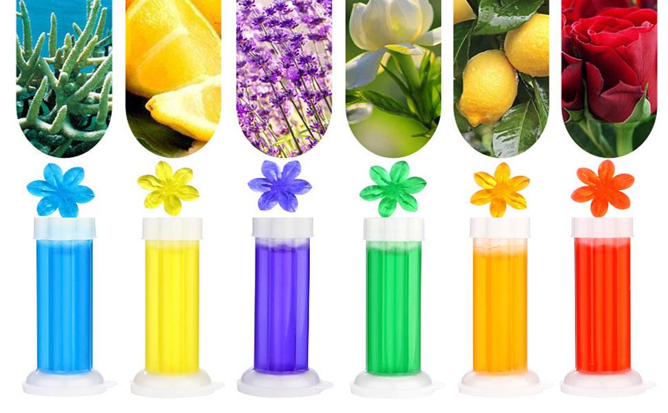 Toilet Bowl Gel Stamp, 42 Flower Scent Stamps, Toilet Cleaner Bowl Gel Stamp, for Three Month ( 3 in 1 Value Pack)