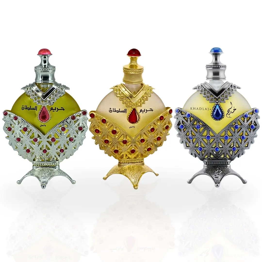 Hareem Al Sultan Bundle by Khadlaj | Bundle to Save | Hareem Al Sultan Gold, Hareem Al Sultan Blue, Hareem Al Sultan Silver (Bundle of 3)