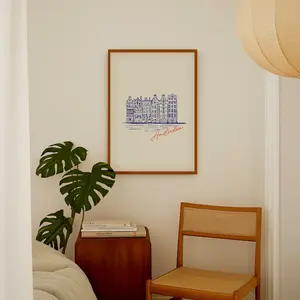 Amsterdam City Print, Netherlands Print, Amsterdam Gift, Travel Poster, Travel Gift, Blue Line Art Print, Holland Poster