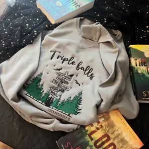 LICENSED Triple Fall Embroidered Sweatshirt, The Ravenhood Book Series Merch, Bookish Merch, Kate Stewart Author, Embroidered Sweatshirts, High quality hoodie Embroidery Pullover