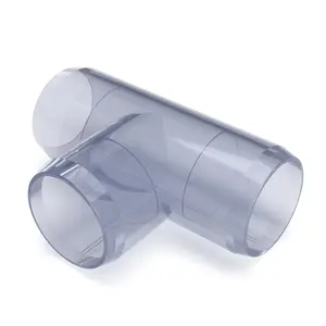 Formufit Clear 1-Inch Tee PVC Fitting Furniture Grade for DIY Projects
