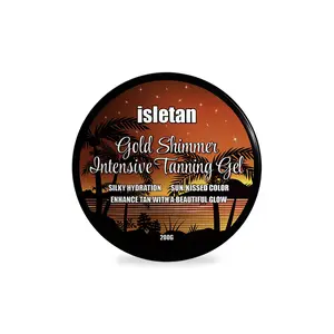 isletan gold shimmer intensive tanning gel for outdoor sun mango 200g