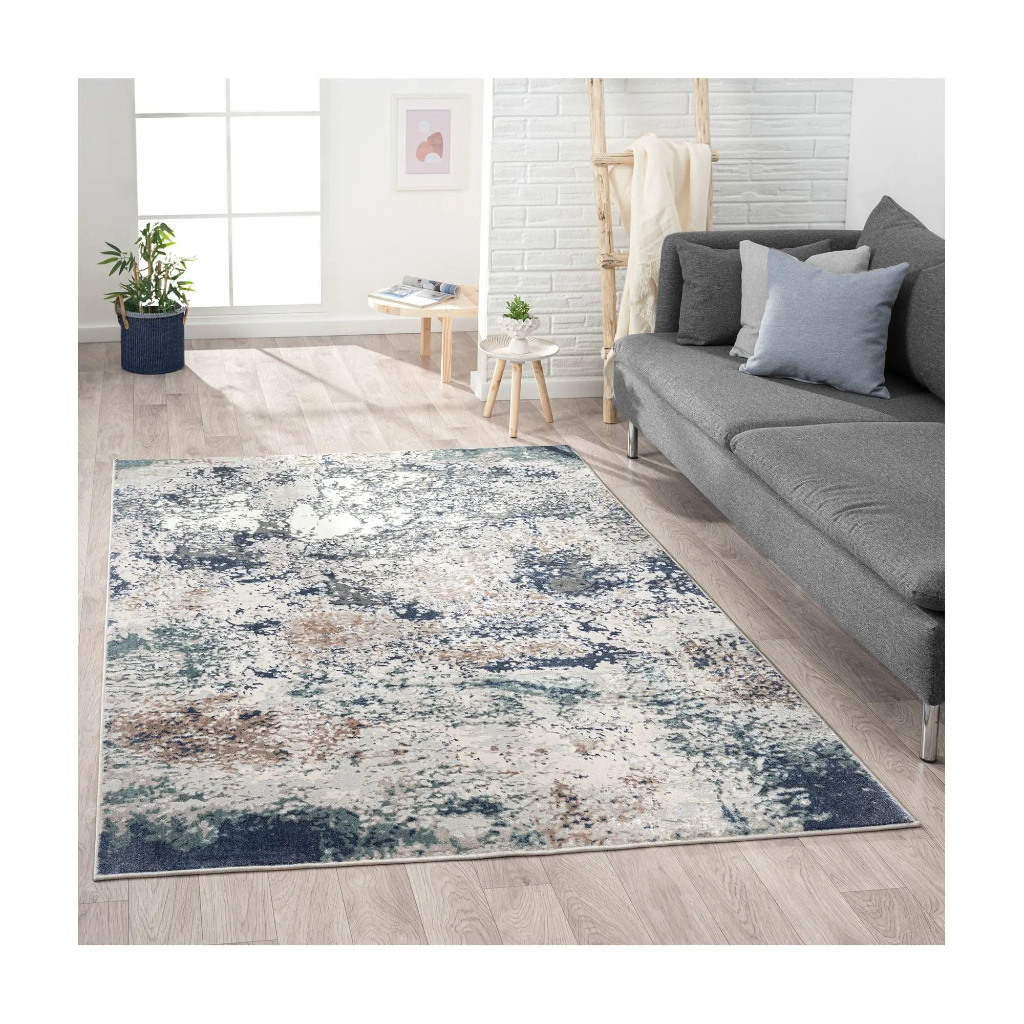 Ox Bay Abstract Modern Plush Performance Indoor7'5"x 9'5" Rug