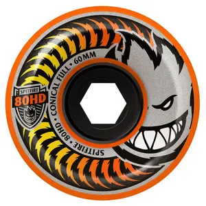 SPITFIRE 80HD FADE ORANGE CONICAL FULL SKATEBOARD WHEELS  58MM